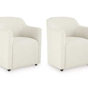 Radkin - Dining Upholstered Arm Chair (Set of 2) - Off White