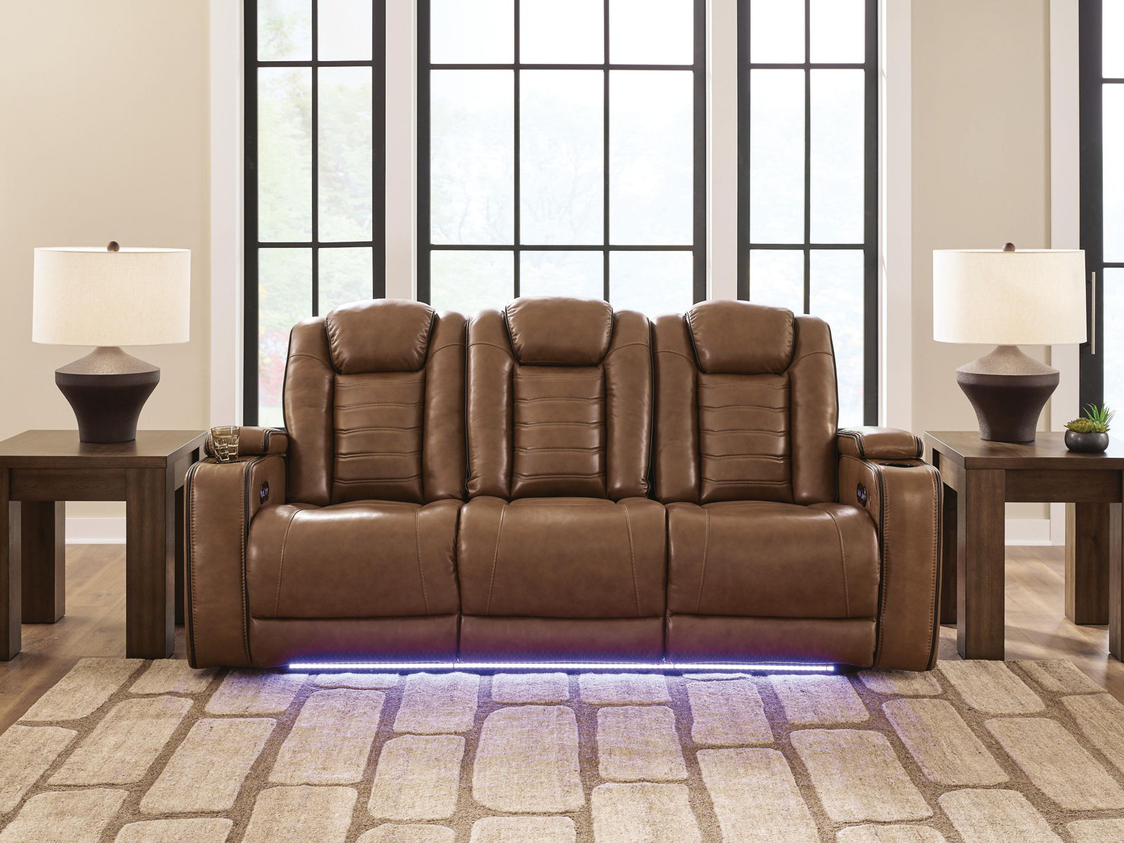 Gruaro - Power Reclining Sofa With Adjustable Headrest - Amber - Image 5
