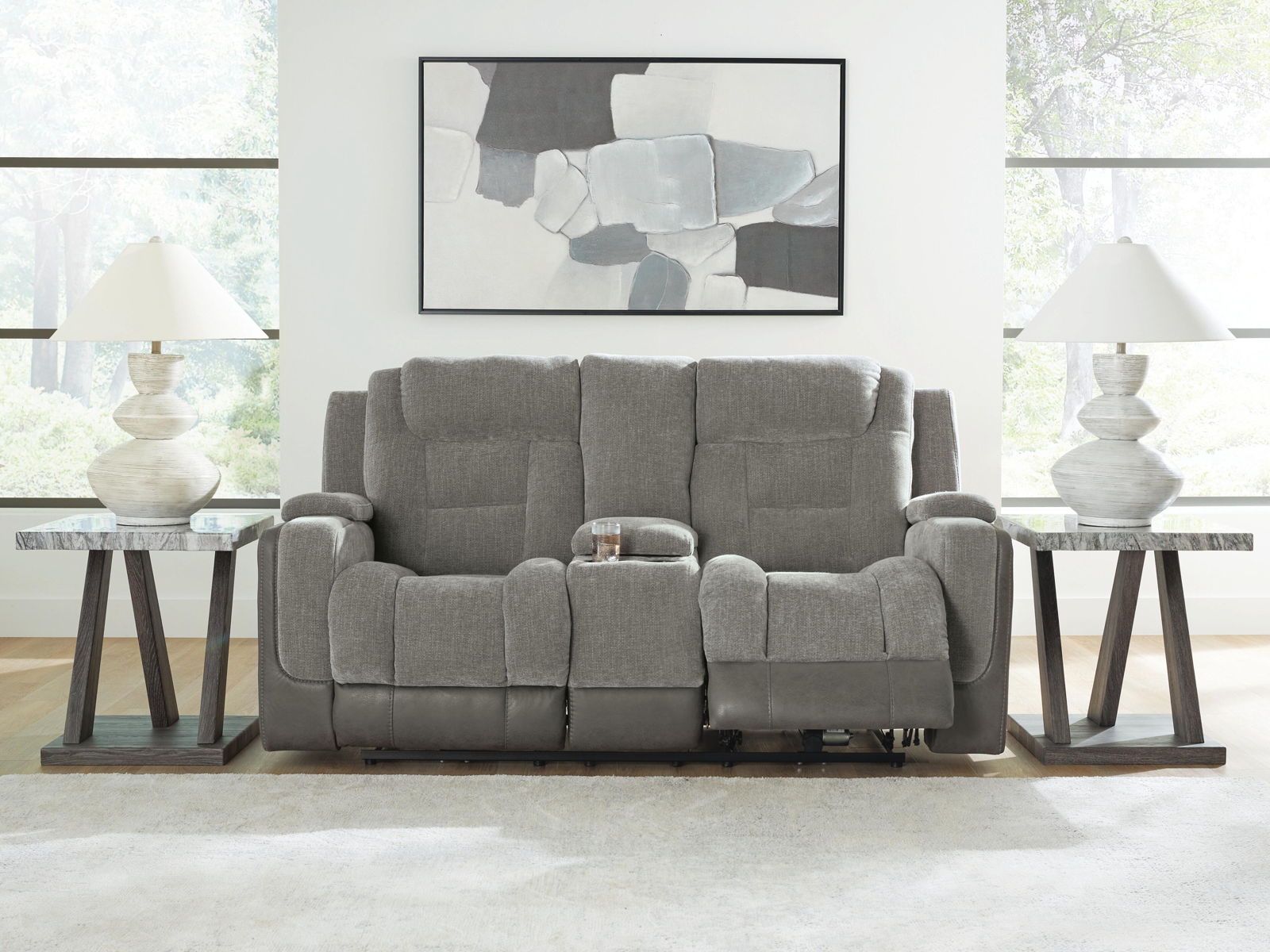 Mixed Motion - Power Reclining Loveseat With Console / Adjustable Headrest - Image 10