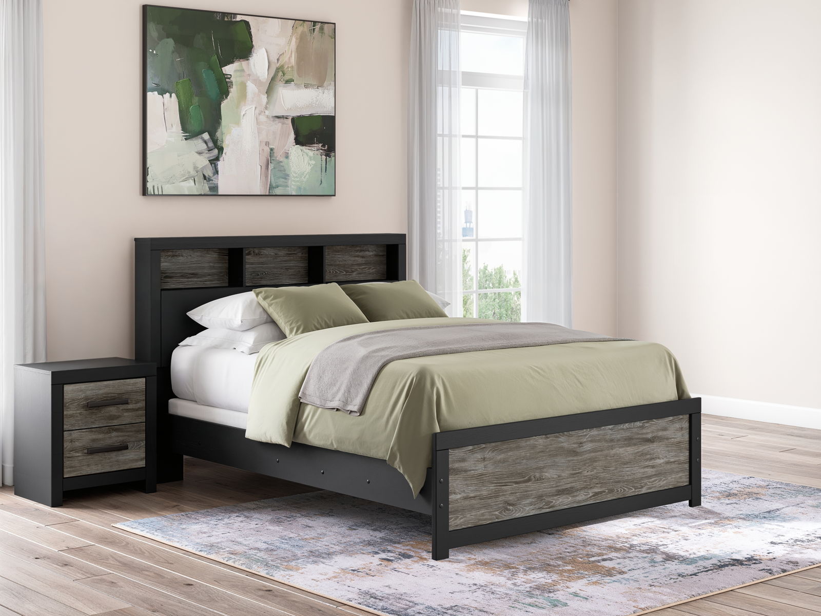 Broachmyn - Lighted Bookcase Panel Bed - Image 16