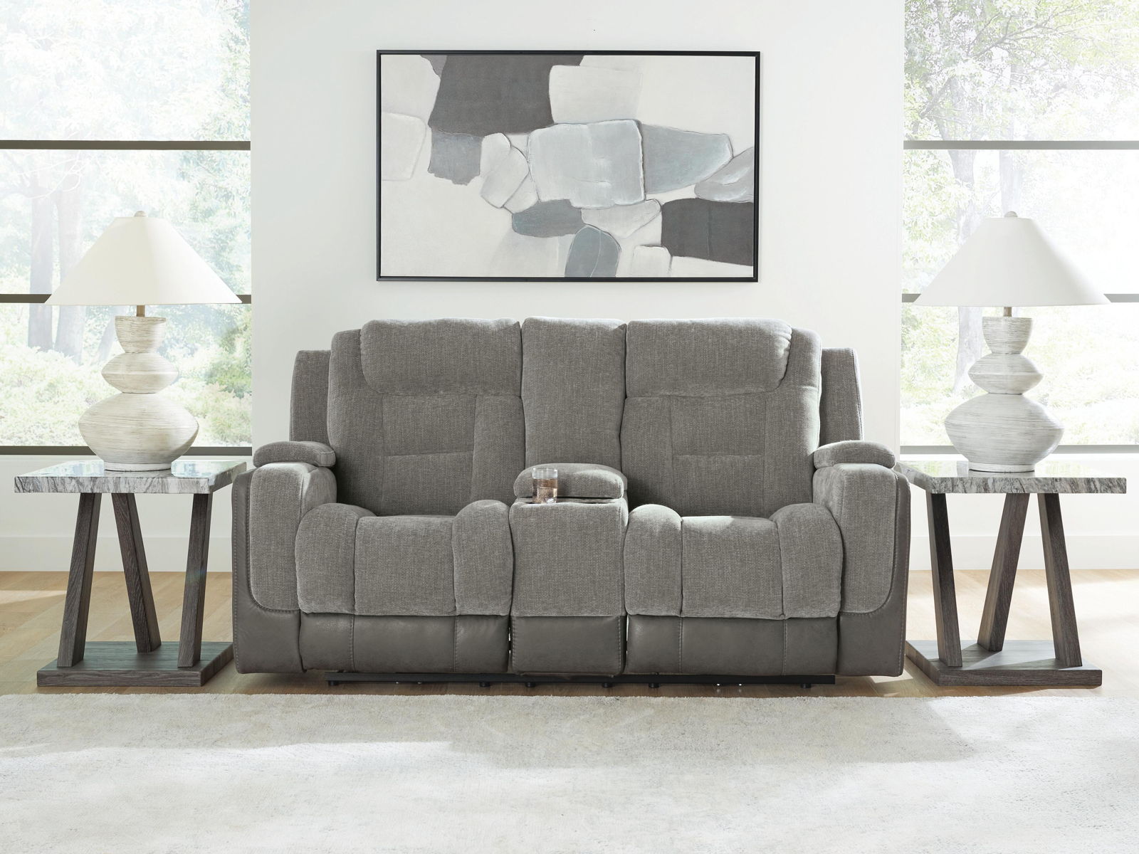 Mixed Motion - Power Reclining Loveseat With Console / Adjustable Headrest - Image 16
