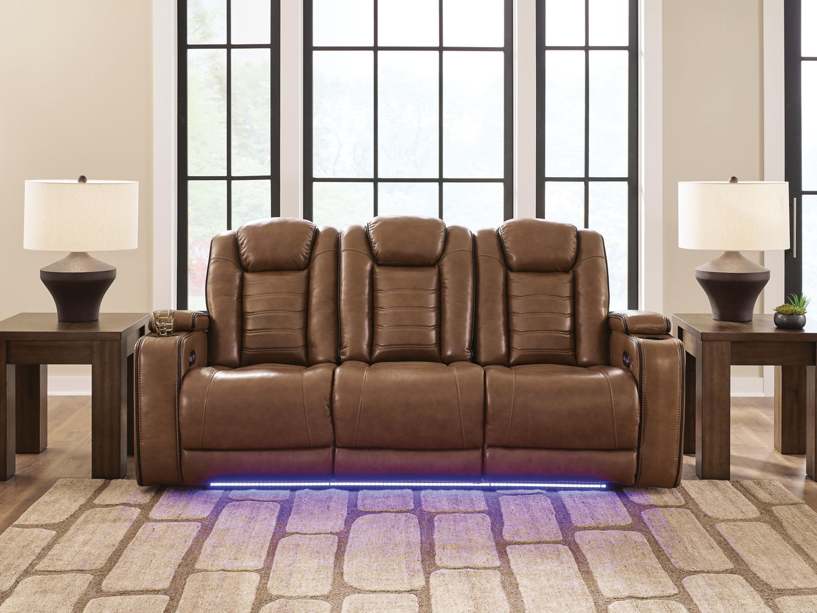 Gruaro - Power Reclining Sofa With Adjustable Headrest - Amber - Image 6