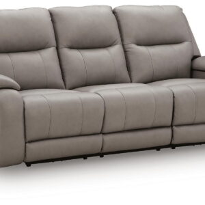 Real Moments - Power Reclining Sofa With Audio Seating - Ash