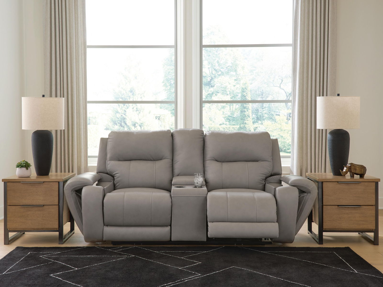 Real Moments - Power Reclining Loveseat With Audio Seating - Ash - Image 12