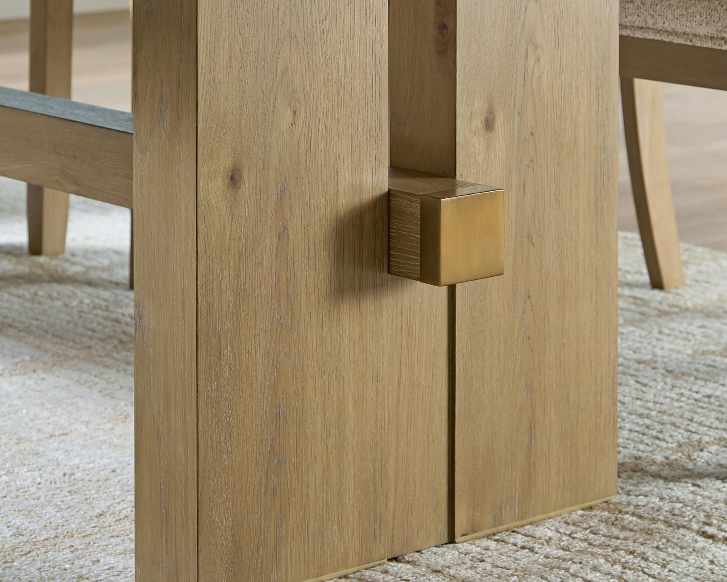 Lasinger - Rectangular Dining Room Extension Table - Light Brown - Image 2