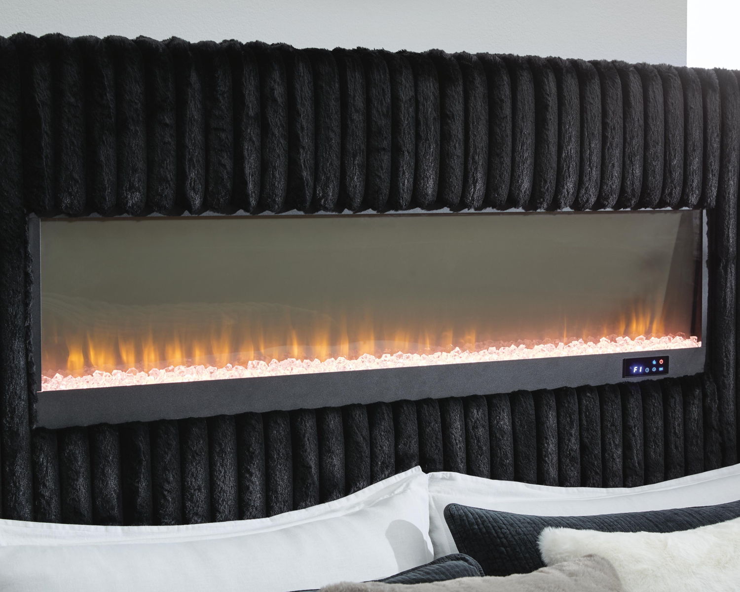 Tayleena - Upholstered Bed With Fireplace And Wireless Audio - Image 9