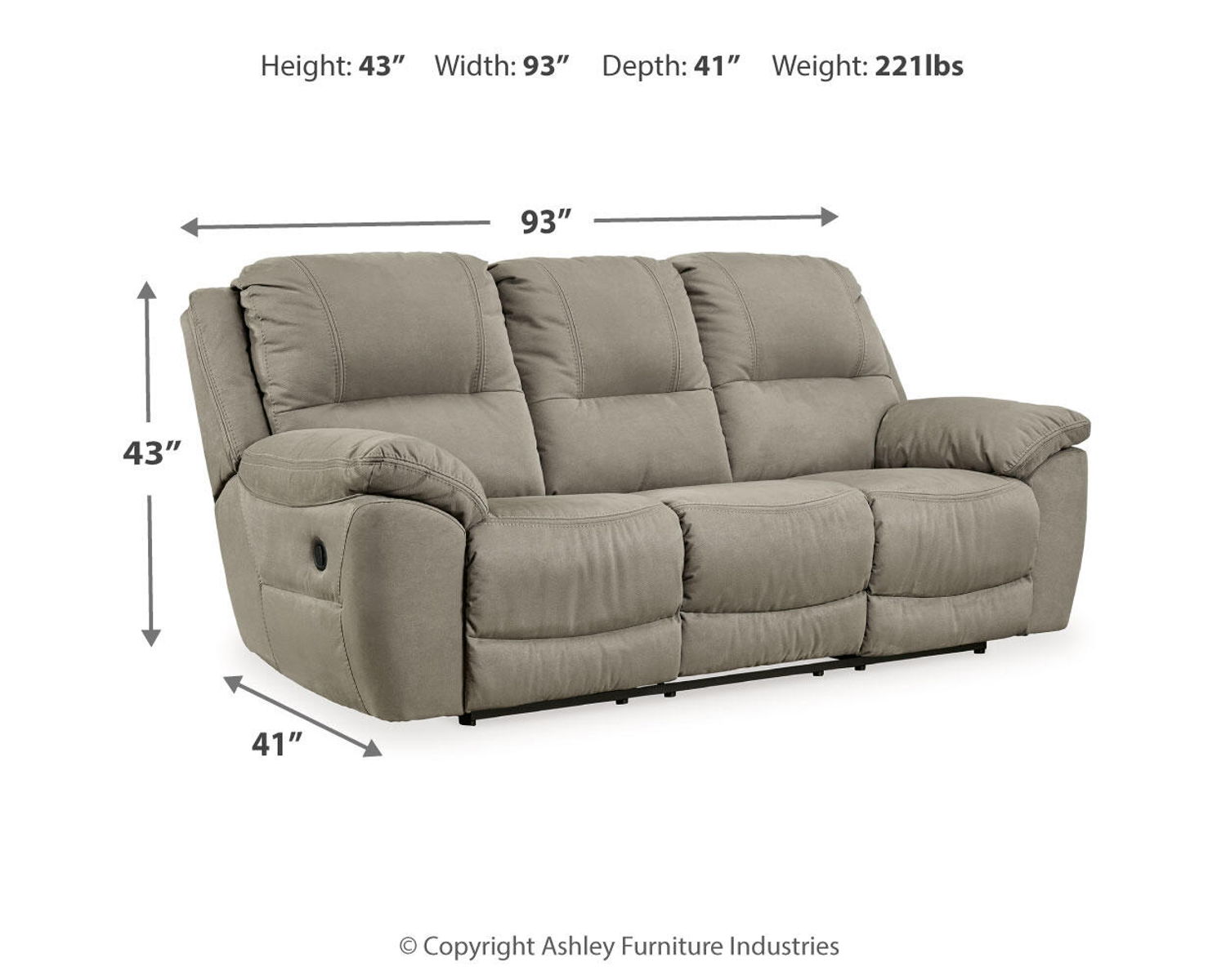 Next-Gen Gaucho - Reclining Sofa - Putty - Image 6
