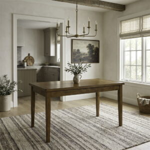 Treasures - Rectangular Leg Dining Table - Rustic Oak
