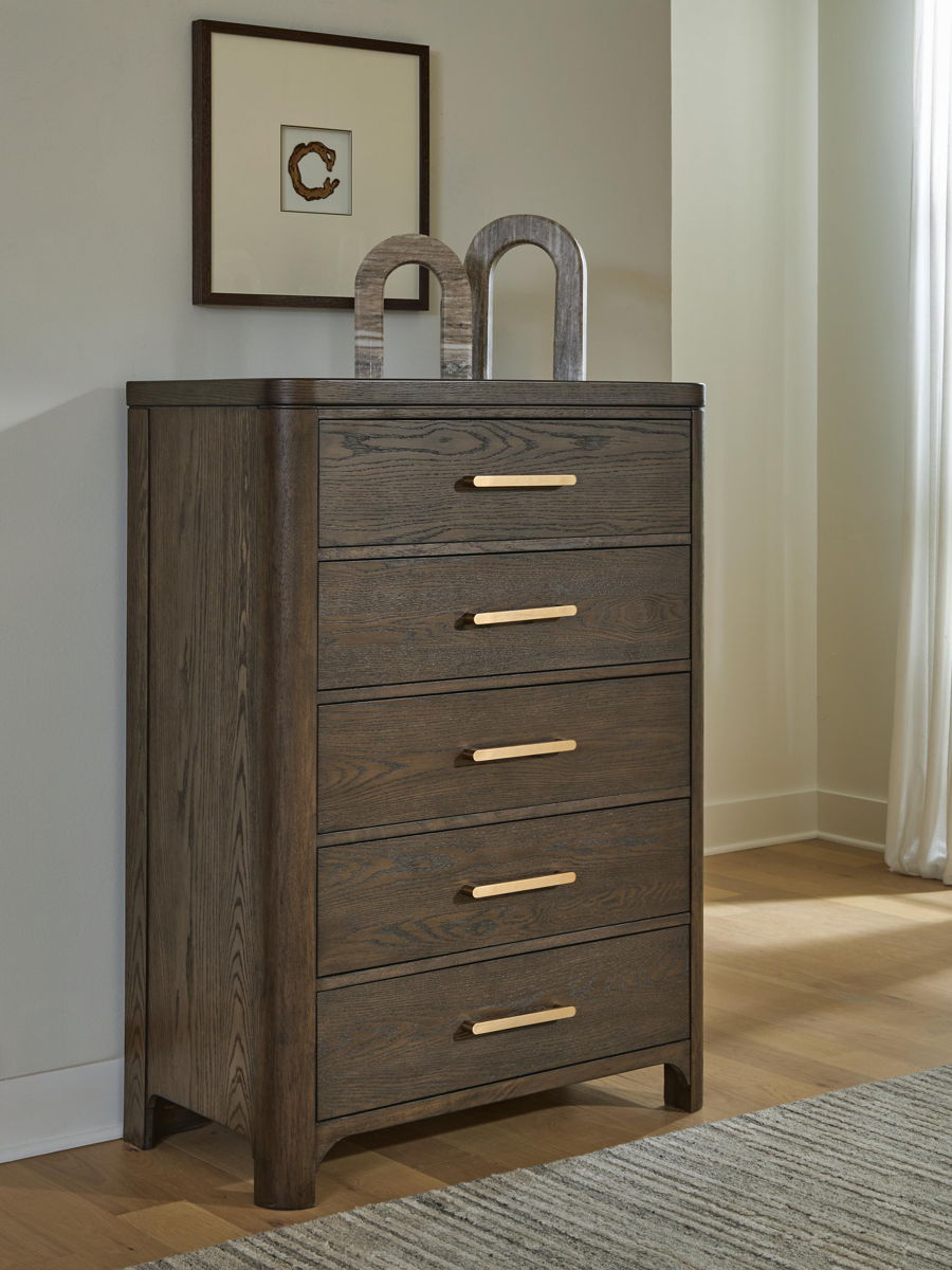 Radkin - Five Drawer Chest - Burnished Brown - Image 6