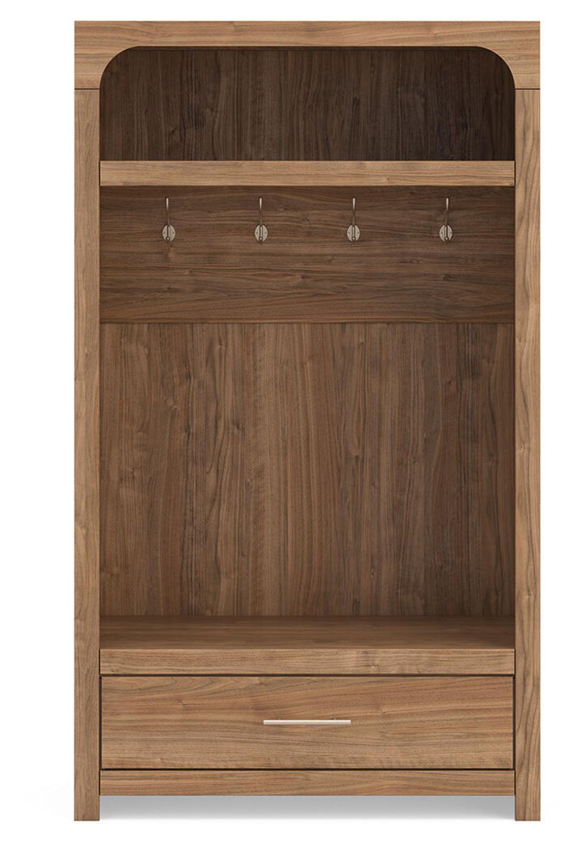 Dovander - Hall Tree With Storage Bench - Brown - Image 8