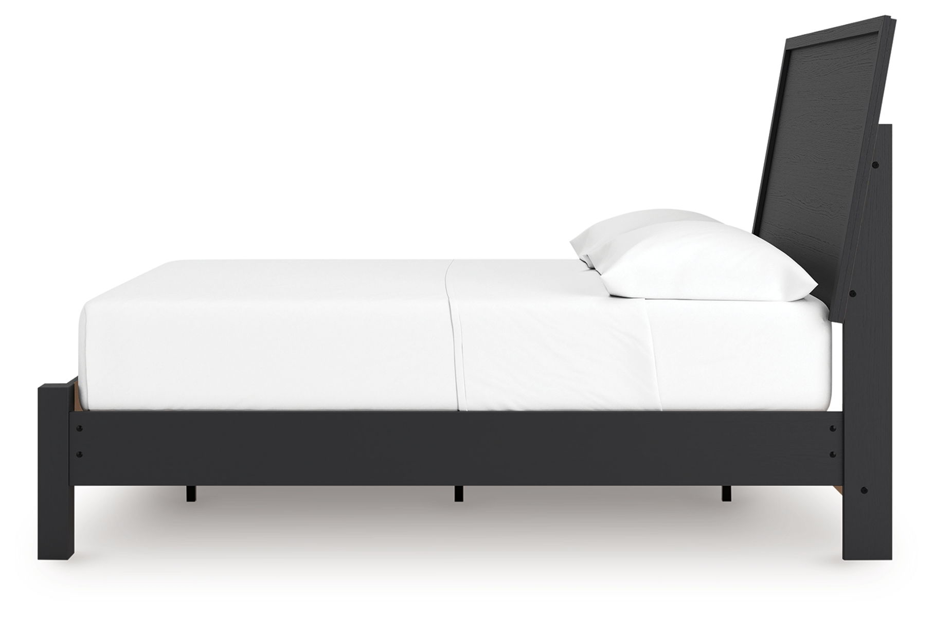 Danziar - Full Panel Bed With Low Footboard - Black - Image 7