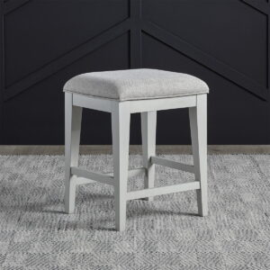 Berkley Square - Upholstered Console Stool - Linen & Khaki