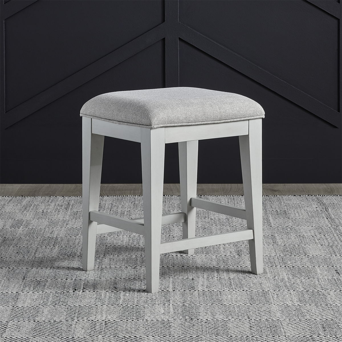 Berkley Square - Upholstered Console Stool - Linen & Khaki