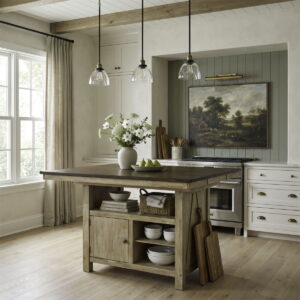 Lindsey Farm - Gathering Table Set - Natural & Brown