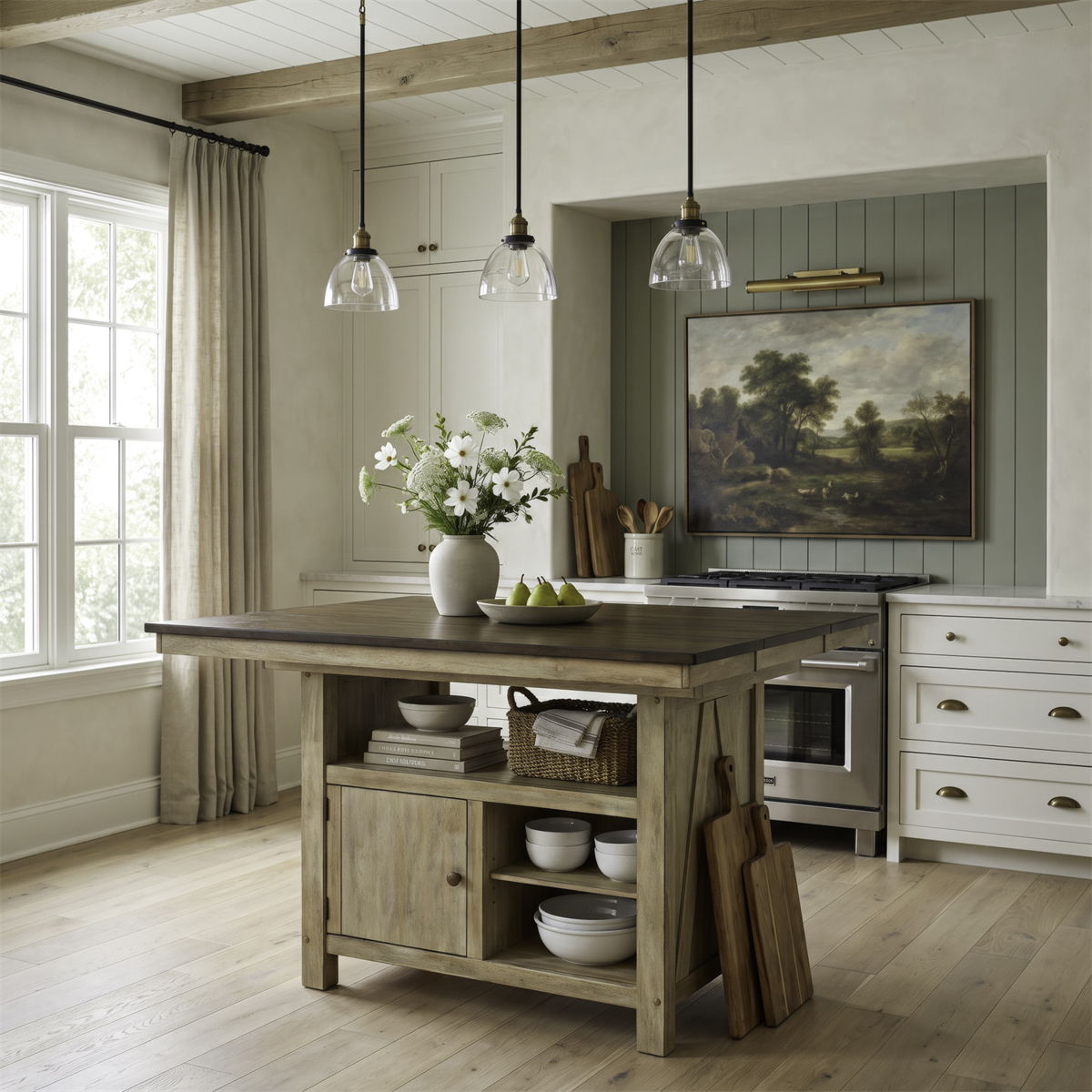 Lindsey Farm - Gathering Table Set - Natural & Brown