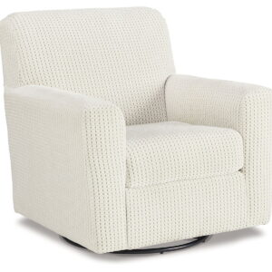 Herstow - Swivel Glider Accent Chair - Ivory