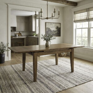 Treasures - Retractable Leg Table - Rustic Oak