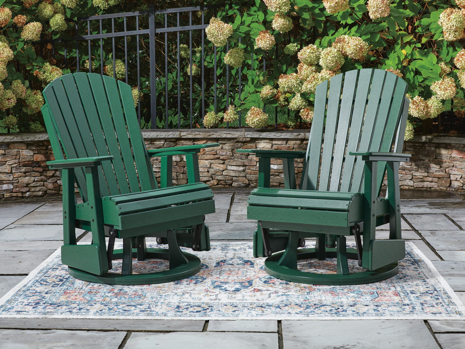 Shell Beach - Swivel Glider Chair - Green - Image 7