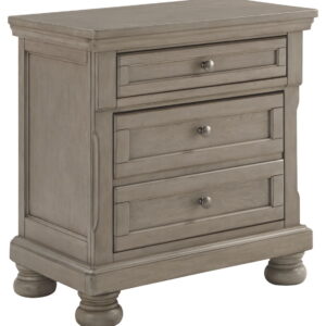 Lettner - Two Drawer Night Stand - Light Gray