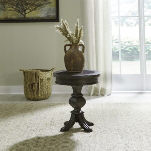 Paradise Valley - Round Chairside Table - Saddle Brown
