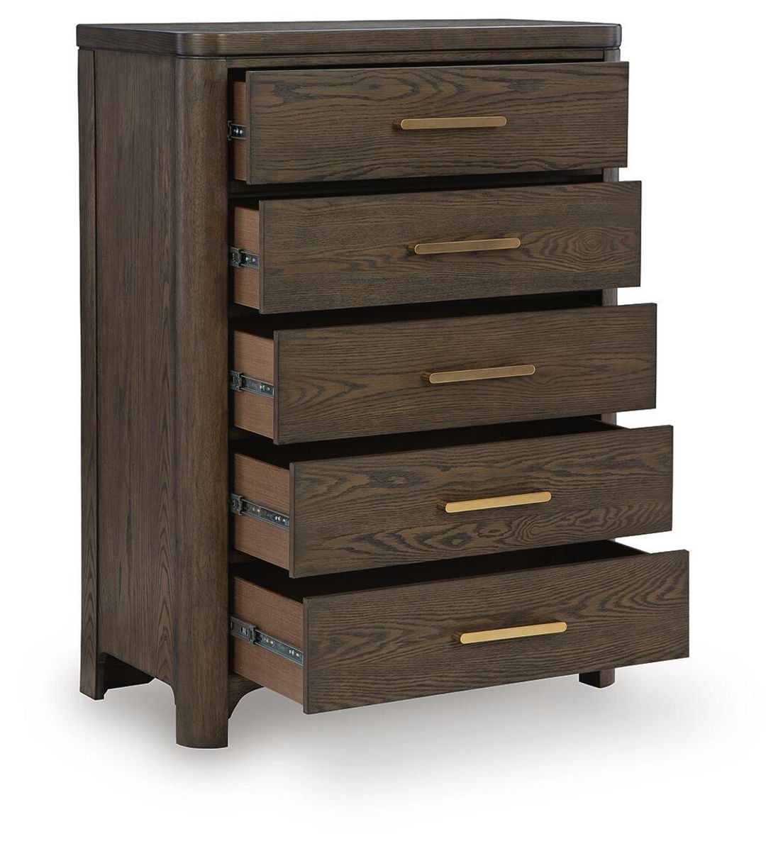 Radkin - Five Drawer Chest - Burnished Brown - Image 4