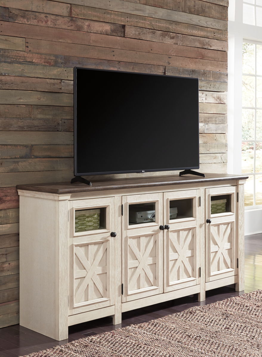 Bolanburg - Extra Large TV Stand - White / Brown / Beige - Image 6