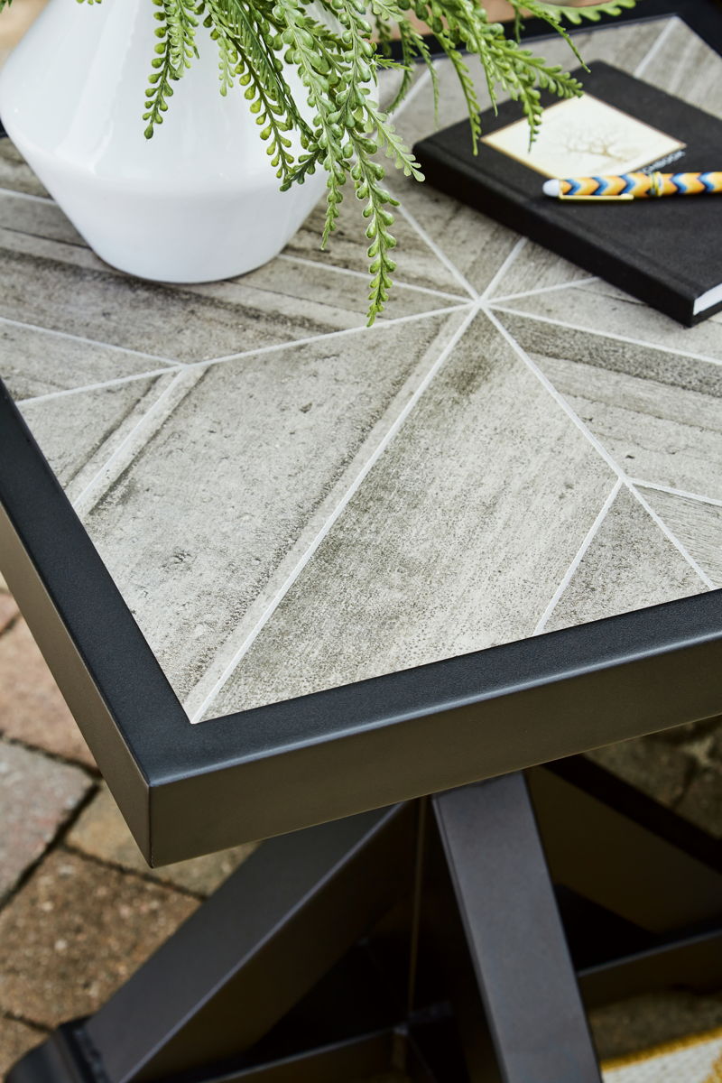 Beachcroft - Square End Table - Black / Light Gray - Image 6