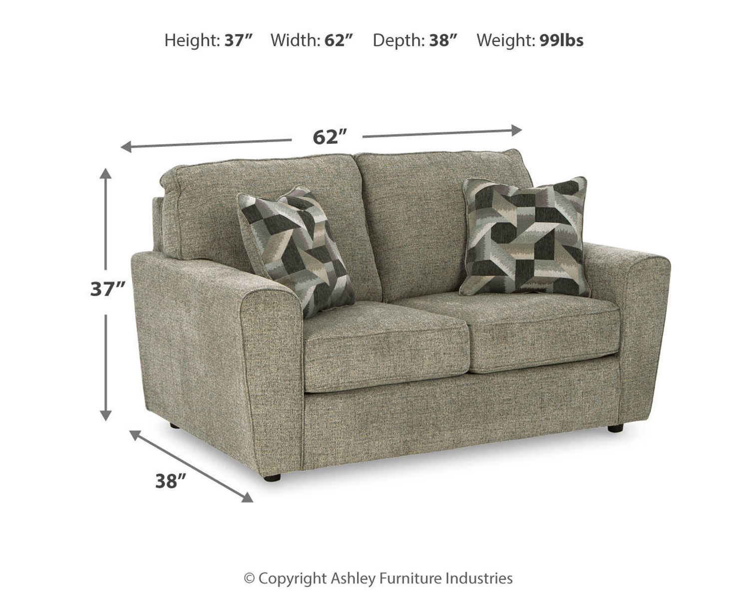 Cascilla - Loveseat - Light Gray - Image 2