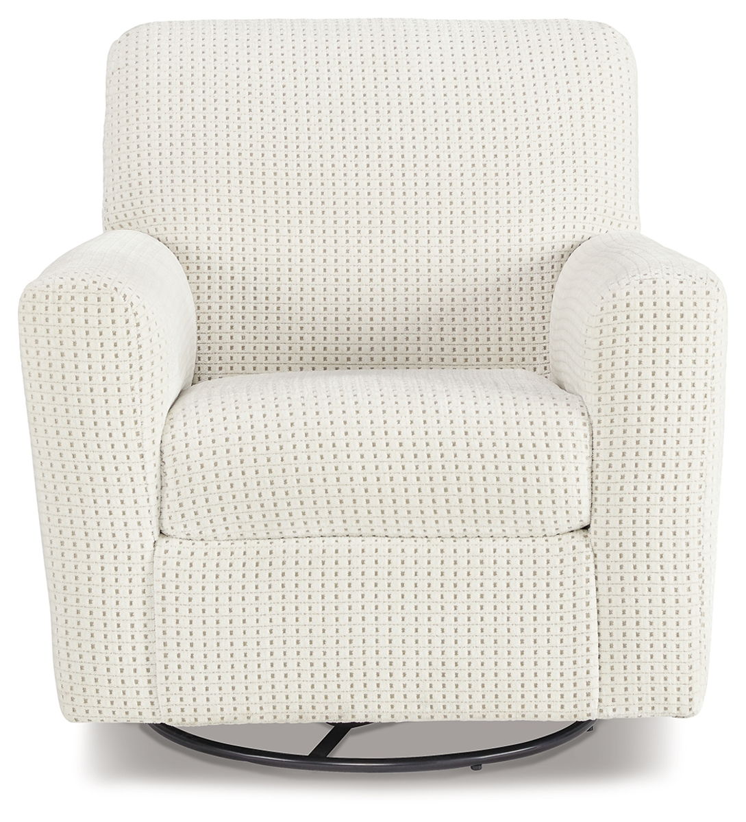 Herstow - Swivel Glider Accent Chair - Ivory - Image 6
