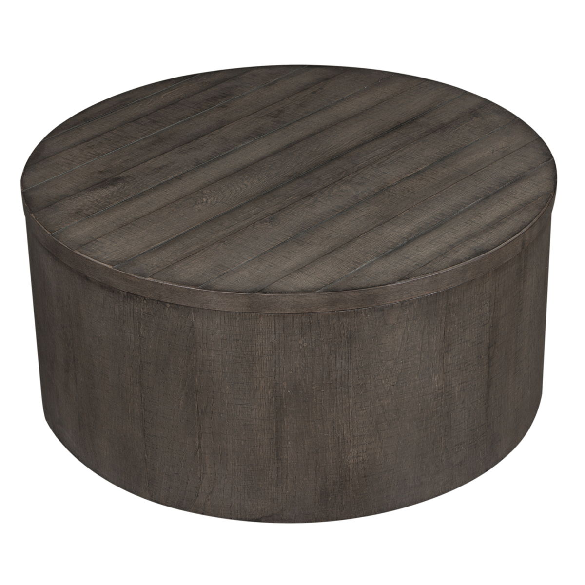Modern Farmhouse - Drum Cocktail Table - Dusty Charcoal - Image 2