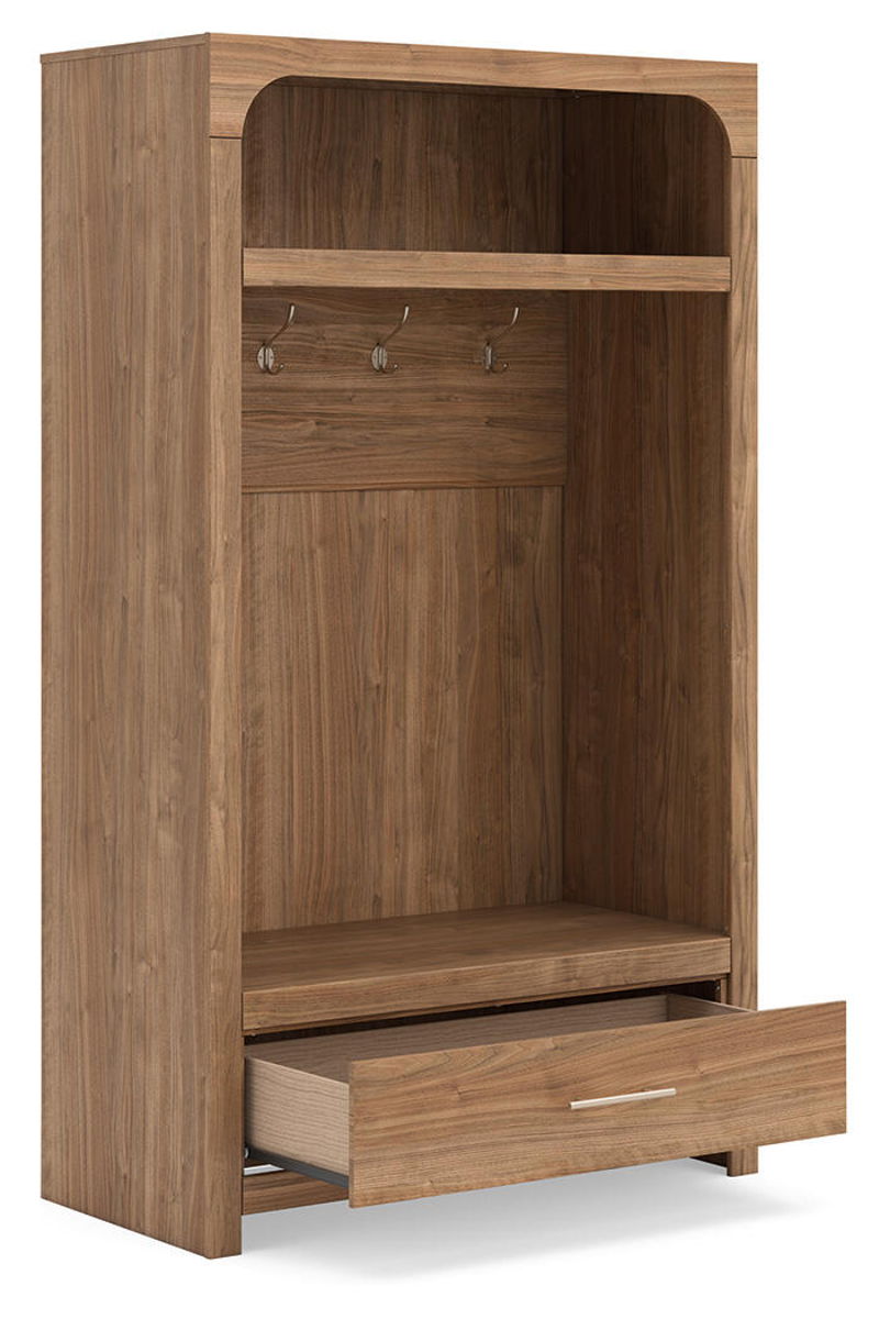 Dovander - Hall Tree With Storage Bench - Brown - Image 7