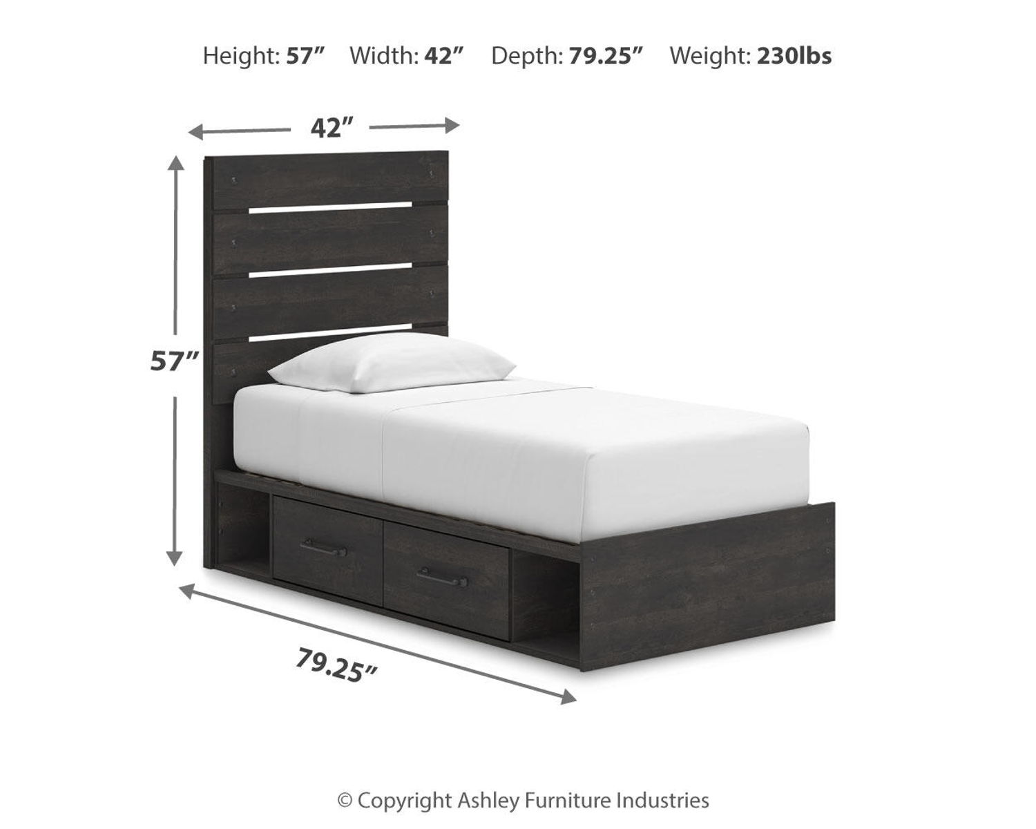 Hollivern - Panel Bed With Storage - Image 17