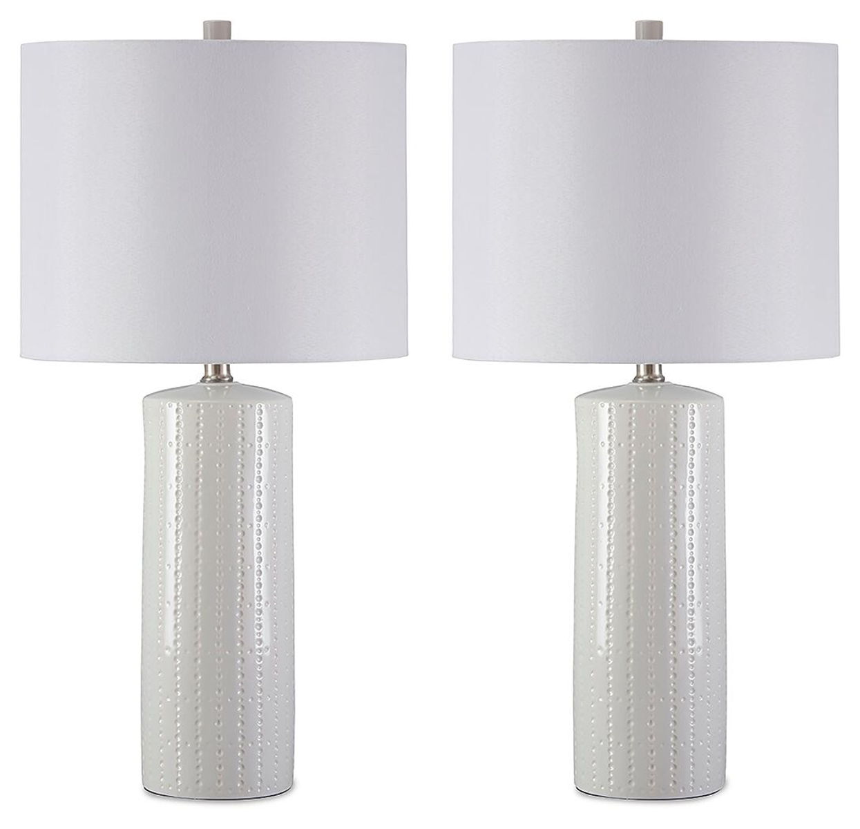 Steuben - Ceramic Table Lamp (Set of 2) - White