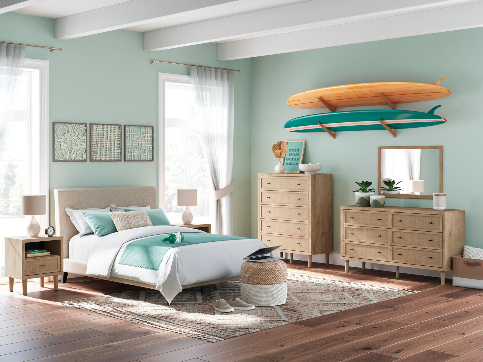 Cielden - Upholstered Bed With Roll Slats - Image 37