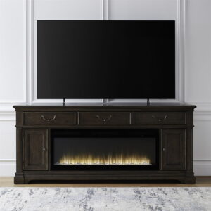 Fireplace TV Consoles - 512 84" Console With Fire FTS - Brown