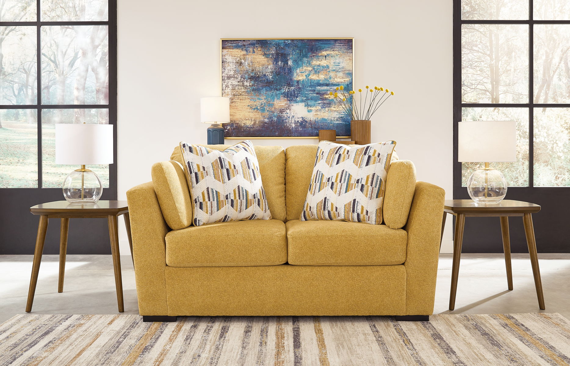 Keerwick - Loveseat - Sunflower - Image 4