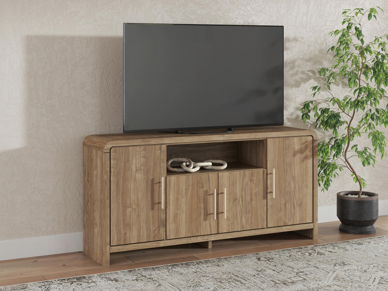 Dovander - Extra Large TV Stand - Brown - Image 8