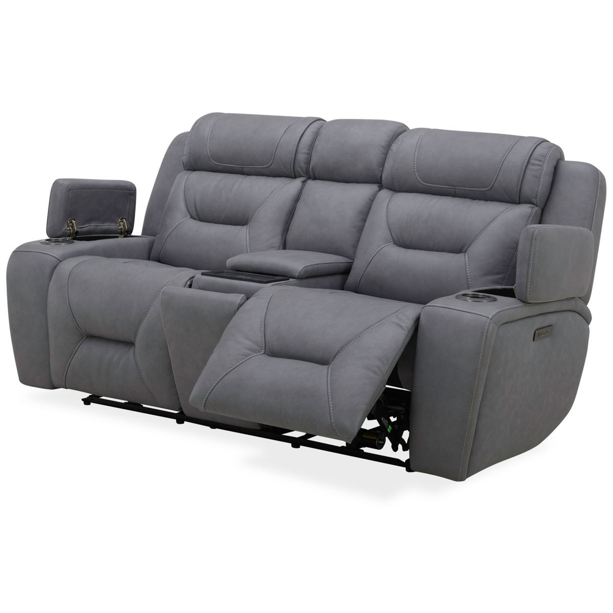 Chapman - Loveseat With Console P2 & ZG - Aline Blue Gray - Image 12