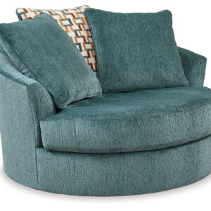 Laylabrook - Oversized Swivel Accent Chair - Teal