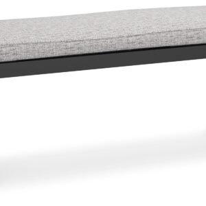 Beachcroft - Bench With Cushion - Black / Light Gray