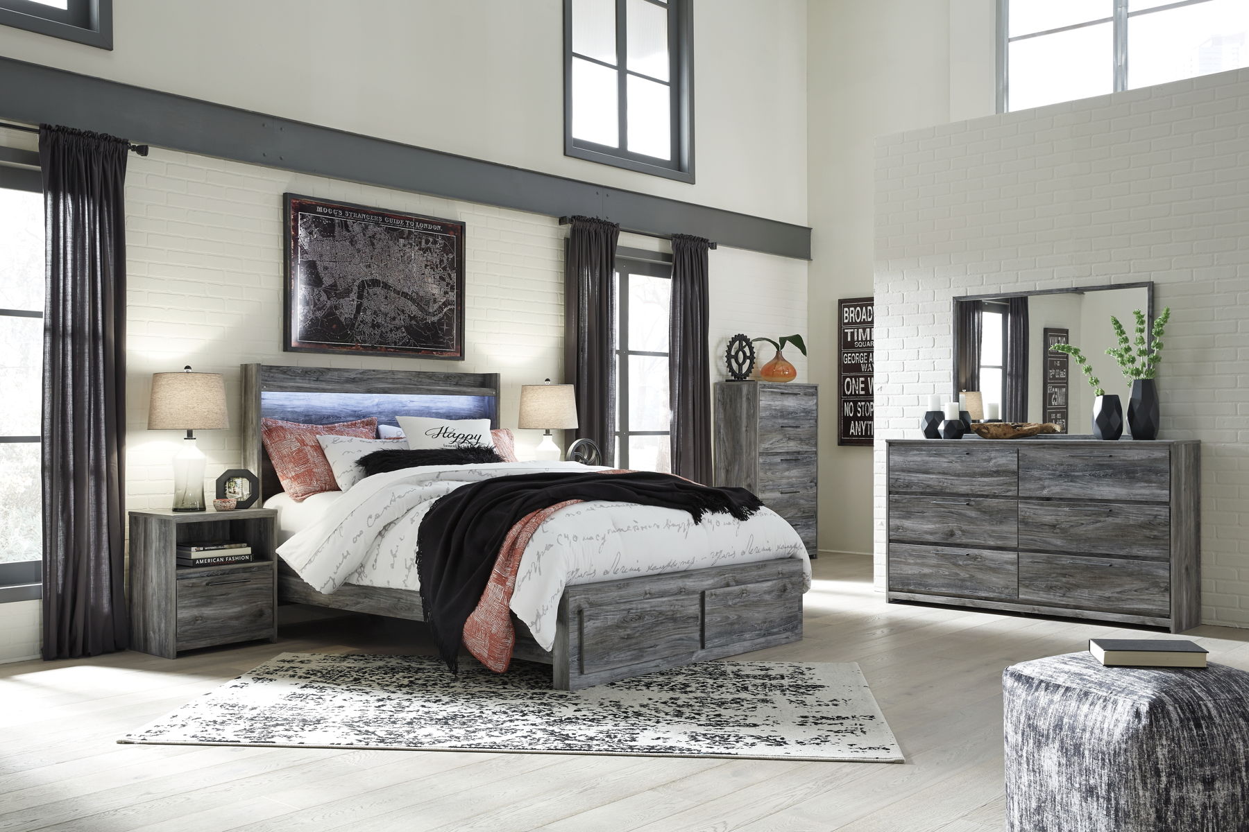 Baystorm - One Drawer Night Stand - Gray - Image 9