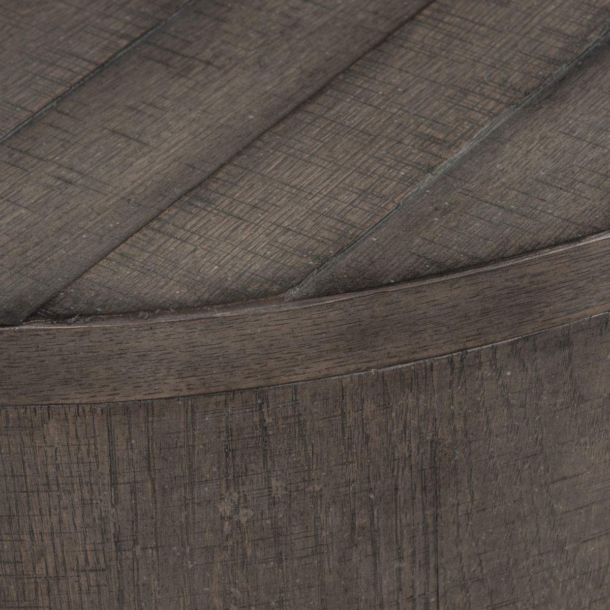 Modern Farmhouse - Drum Cocktail Table - Dusty Charcoal - Image 4