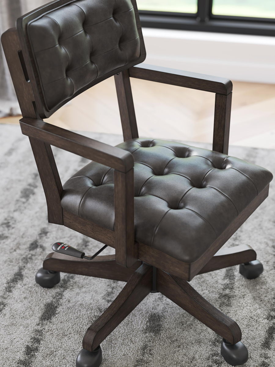 Breckington - Home Office Desk Chair - Dark Brown - Image 8