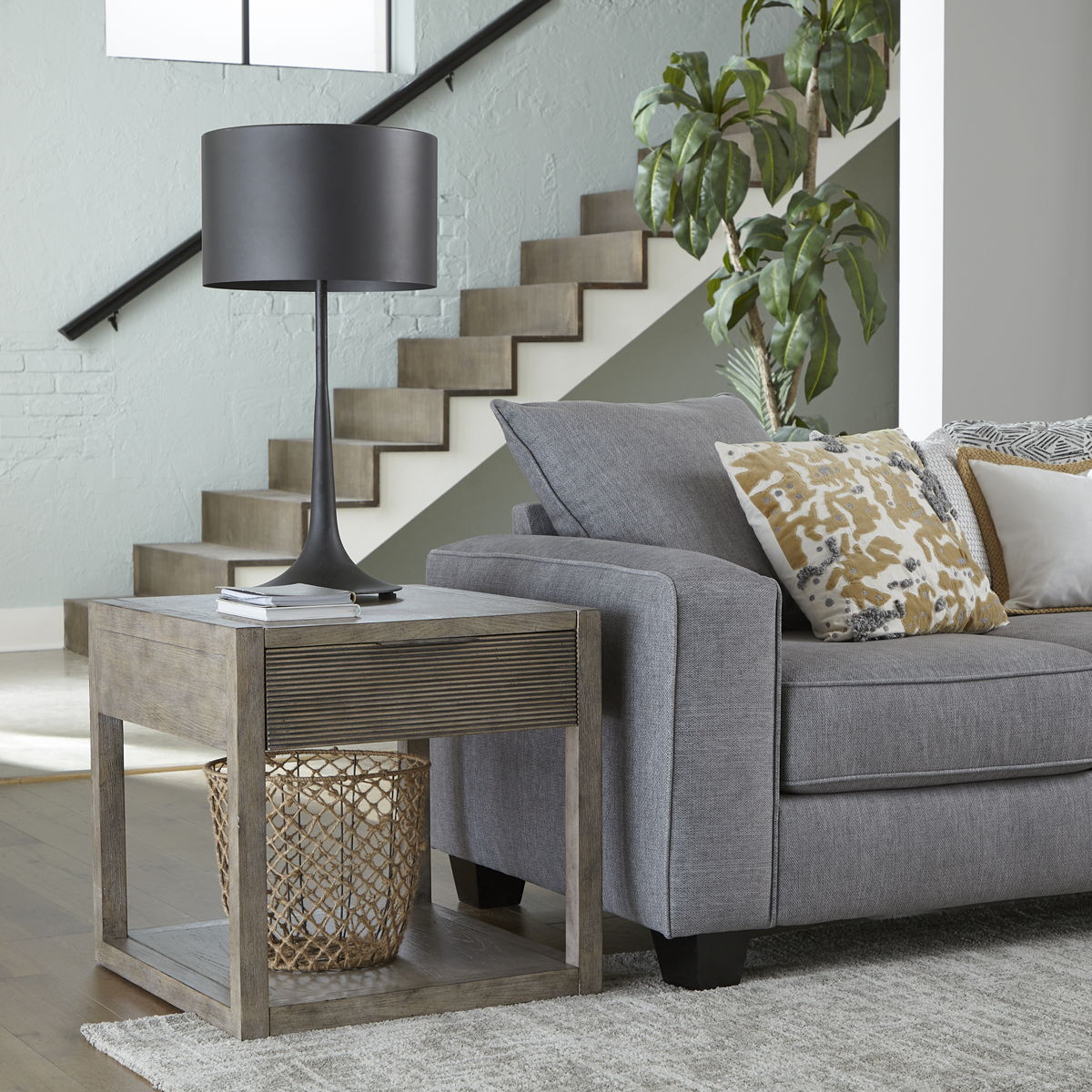 Bartlett Field - End Table - Dusty Taupe