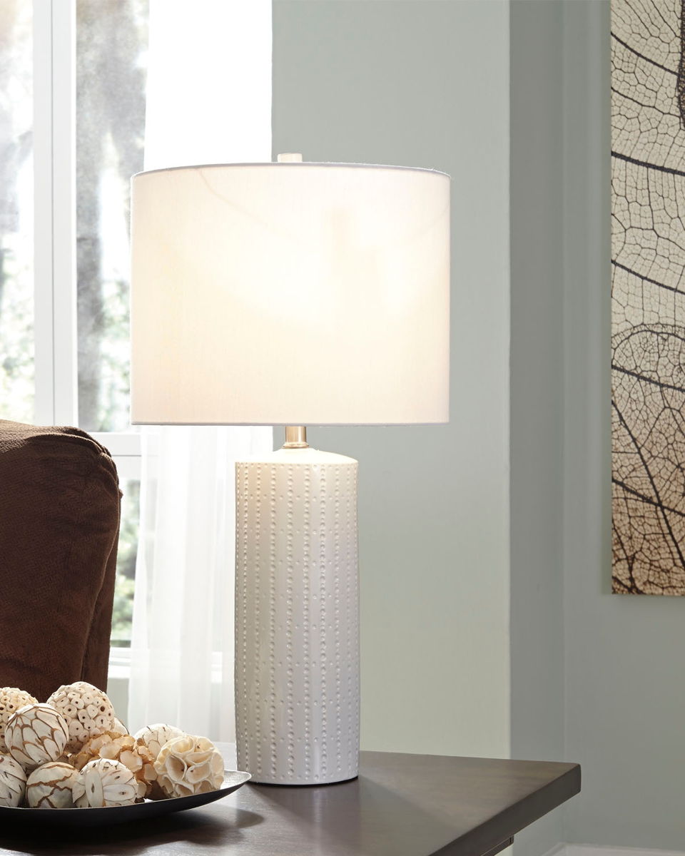 Steuben - Ceramic Table Lamp (Set of 2) - White - Image 5