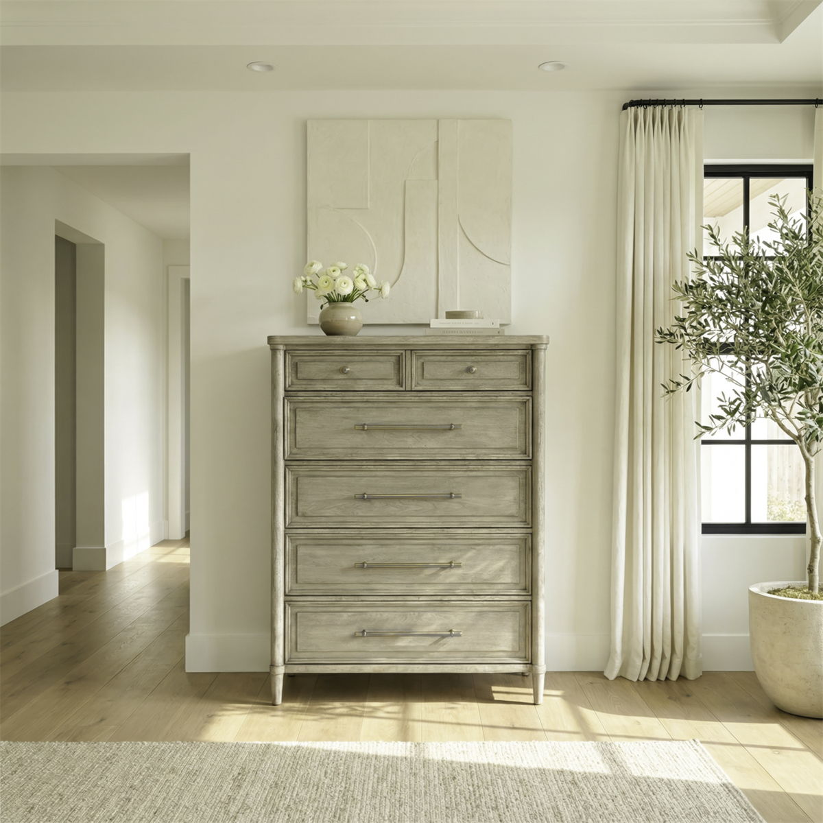Rochelle Park - 5 Drawer Chest - Smokey Taupe