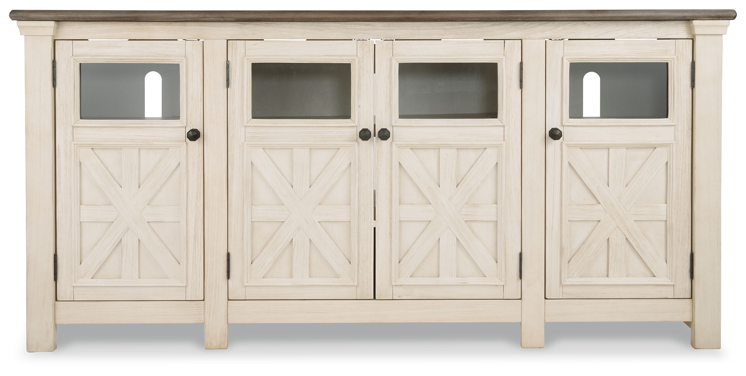 Bolanburg - Extra Large TV Stand - White / Brown / Beige - Image 5