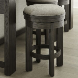 Lennox Hill - Upholstered Swivel Console Stool - Bark