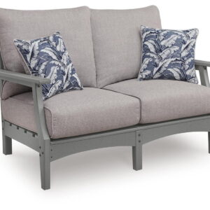 Cove Beach - Loveseat With Cushion - Gray