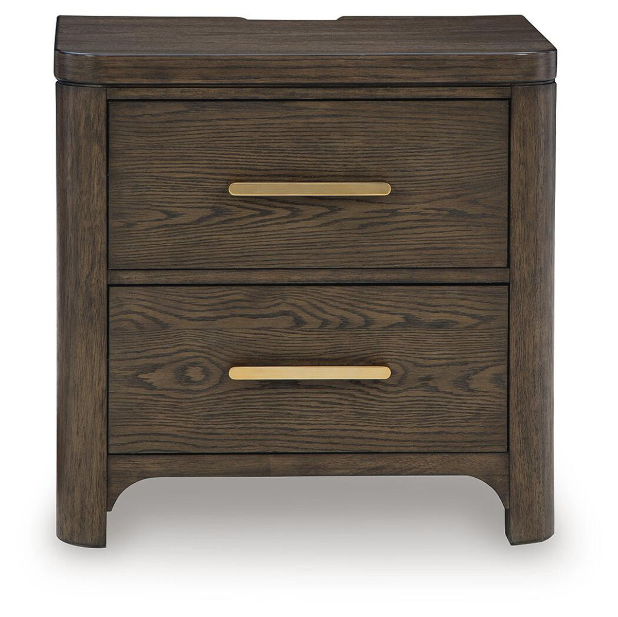 Radkin - Two Drawer Night Stand - Burnished Brown - Image 7